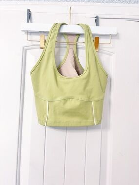 TYC Til You Collapse Tank Corset crop Lime Green Bra Size Small
